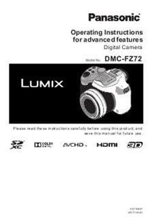 Panasonic Lumix FZ72 manual. Camera Instructions.